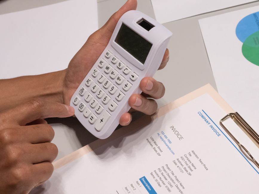 Reviewing an itemised cost breakdown for surgery